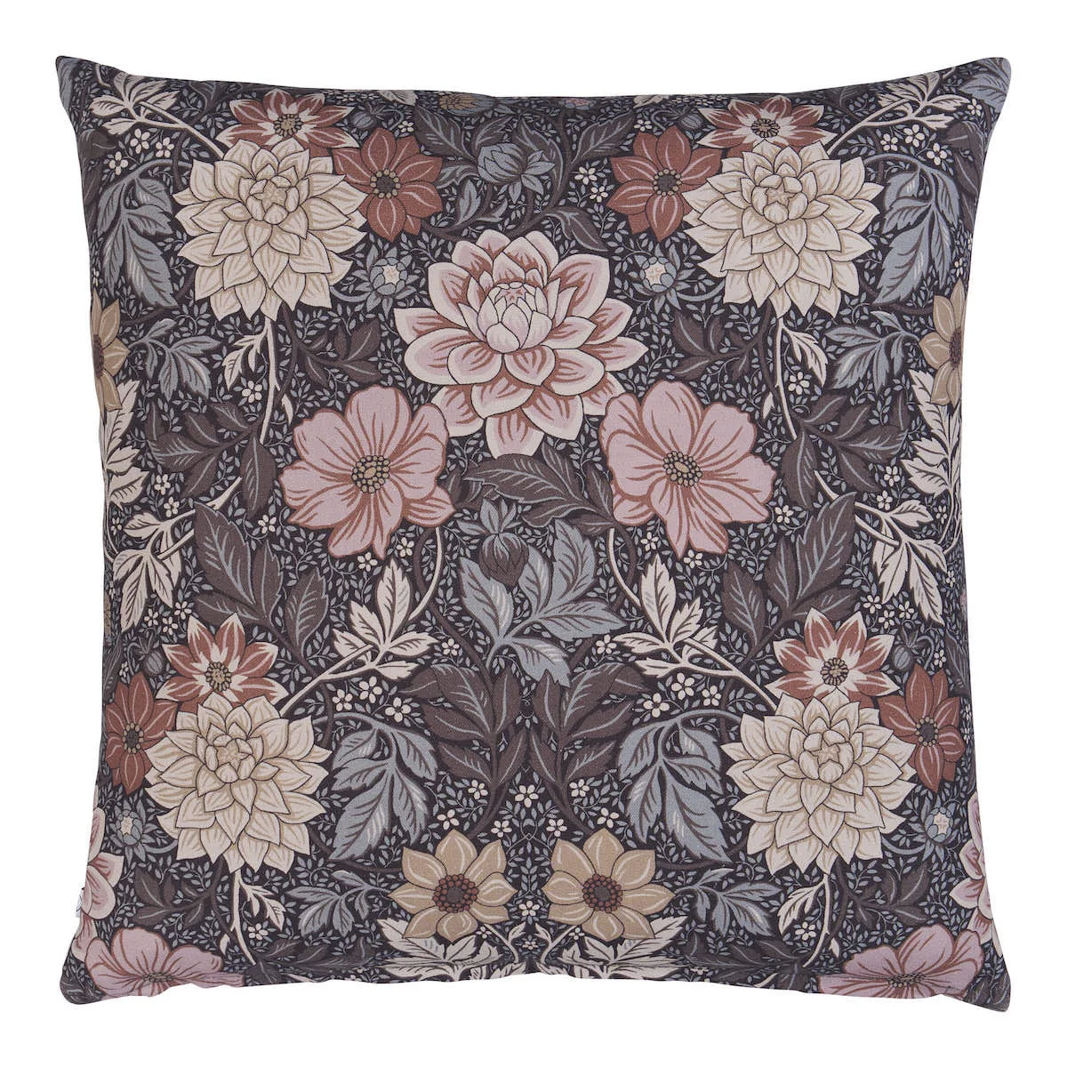 Schumacher Dahlia Garden Pillow in Brown & Pink (SOC27689105)