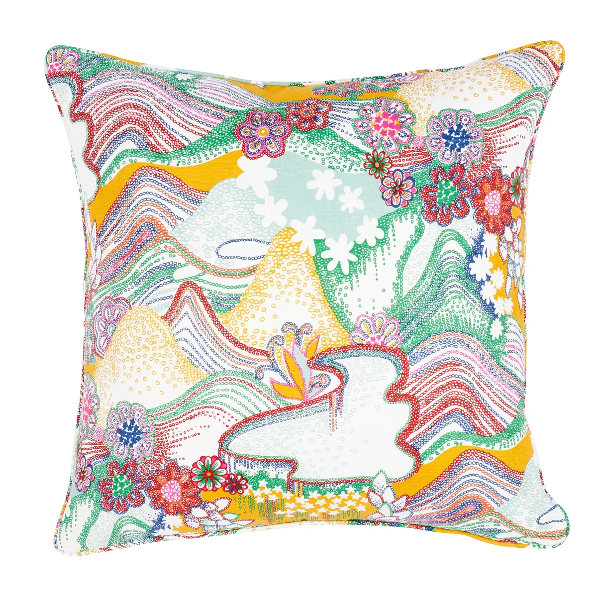 Schumacher Daisy Chain Pillow in Primary Multi (SO18013006)