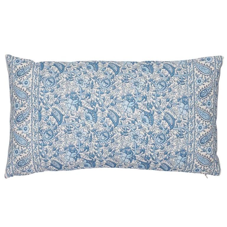 Schumacher Daisy I/O Pillow in Indigo (SO18071014)