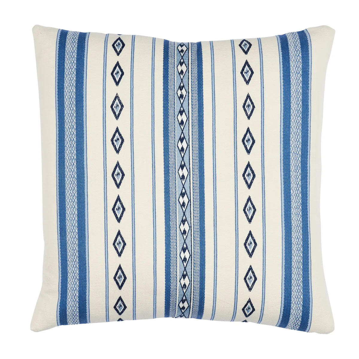 Schumacher Dakota Stripe Pillow in Blue (SO8027104)