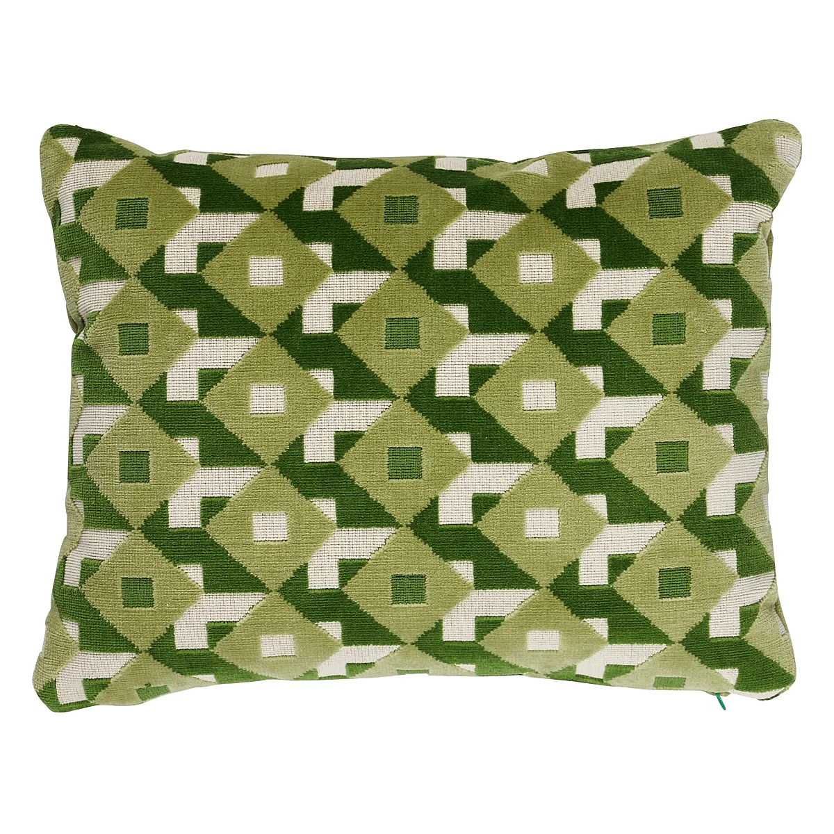 Schumacher Dazzle Ship Velvet Pillow in Verdant (SO7724412)