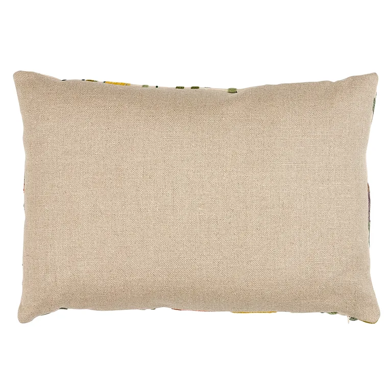 Schumacher Deco Flower Embroidery Pillow in Multi (SO8156015)