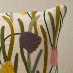 SO8156015 | Deco Flower Embroidery Pillow - Multi Schumacher Deco Flower Embroidery Pillow in Multi (SO8156015)