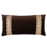 SO8364118 | Delphi Beaded Tape Pillow - Espresso Schumacher Delphi Beaded Tape Pillow in Espresso (SO8364118)