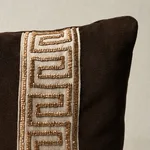 SO8364118 | Delphi Beaded Tape Pillow - Espresso Schumacher Delphi Beaded Tape Pillow in Espresso (SO8364118)