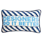 SO17802209 | Designers Rock Needlepoint Pillow - Blue Schumacher Designers Rock Needlepoint Pillow in Blue (SO17802209)