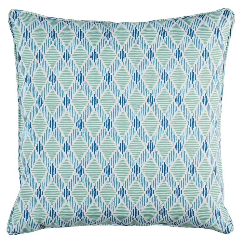 Schumacher Dexter I/O Pillow in Turquoise (SO18023105)