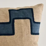 Schumacher Dixon Embroidered Print Pillow in Blue (SO17968221)