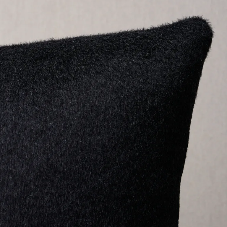 Schumacher Dixon Mohair Pillow in Carbon