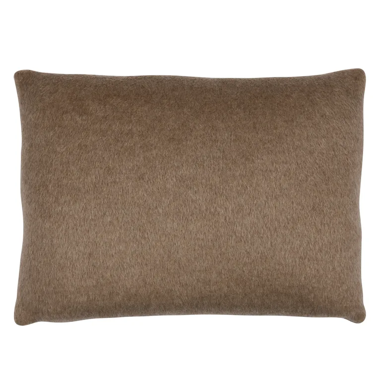 Schumacher Dixon Mohair Pillow in Driftwood