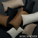 Dixon Mohair Pillow - Driftwood Schumacher Dixon Mohair Pillow in Driftwood