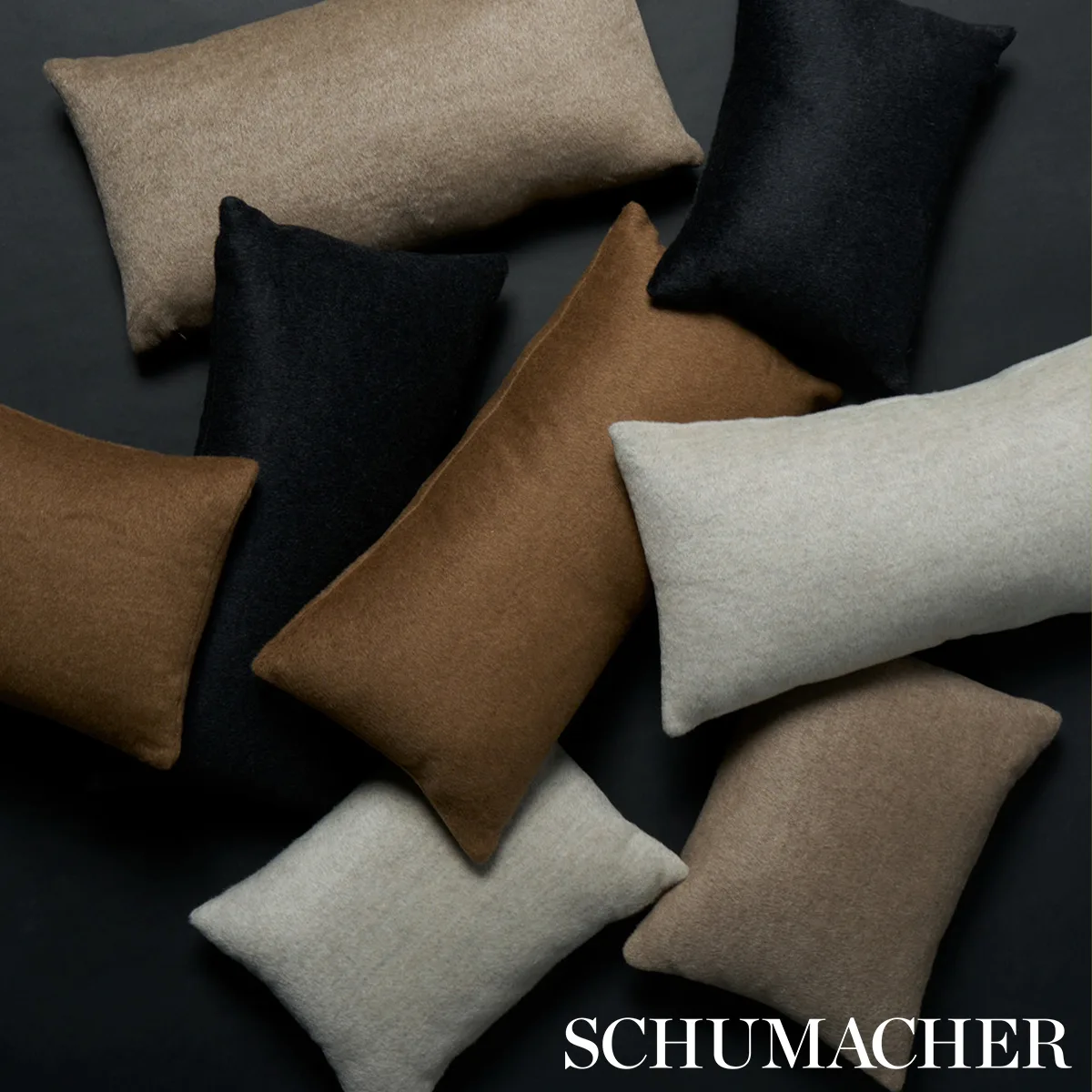 Dixon Mohair Pillow - Driftwood Schumacher Dixon Mohair Pillow in Driftwood