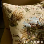 SO18266007 | Dog & Duck Pillow - Alabaster Schumacher Dog & Duck Pillow in Alabaster (SO18266007)