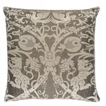 SO8659006 | Dougal Damask Pillow - Smoke Schumacher Dougal Damask Pillow in Smoke (SO8659006)