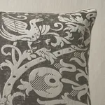 SO8659006 | Dougal Damask Pillow - Smoke Schumacher Dougal Damask Pillow in Smoke (SO8659006)