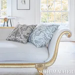 SO8659006 | Dougal Damask Pillow - Smoke Schumacher Dougal Damask Pillow in Smoke (SO8659006)