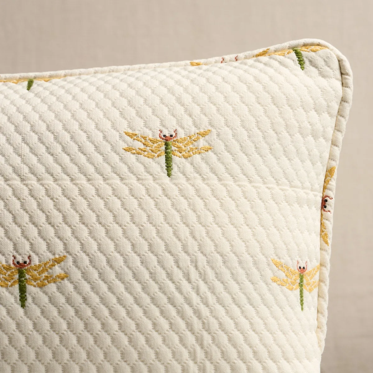Schumacher Dragonflies Pillow in Ochre (SO8553012)