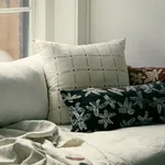 SO0001806 | Drifting Grid Pillow - Petal Schumacher Drifting Grid Pillow in Petal (SO0001806)