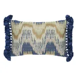 SO8613113 | Elio Flamestitch Pillow - Indigo Schumacher Elio Flamestitch Pillow in Indigo (SO8613113)