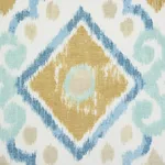 SO17905006 | Elizia Ikat Pillow - Sky & Ochre Schumacher Elizia Ikat Pillow in Sky & Ochre (SO17905006)