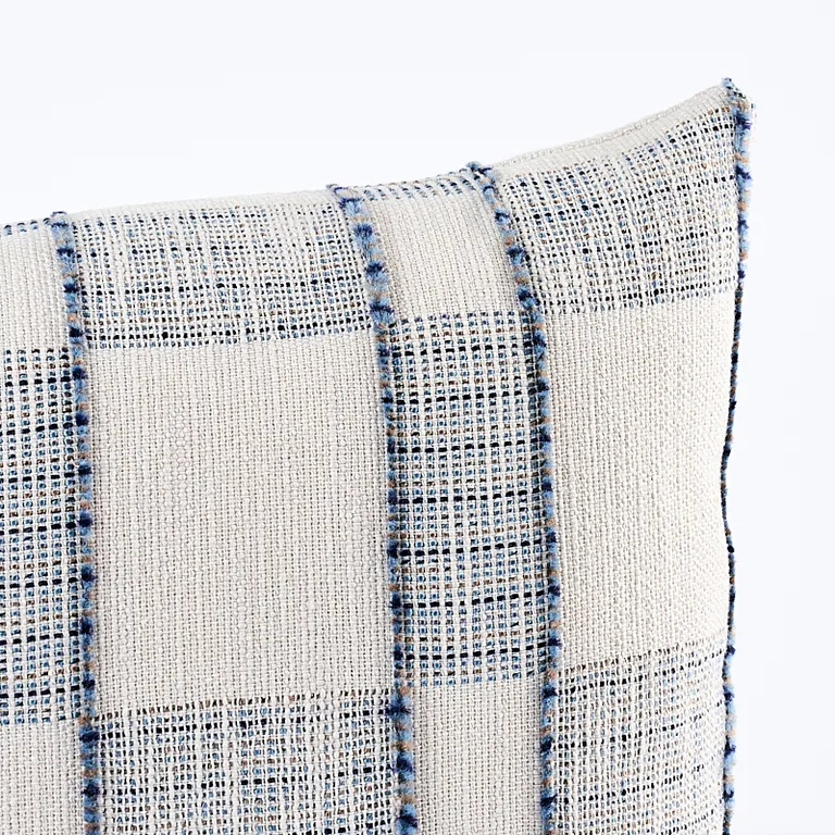 Schumacher Elko Plaid Pillow in Indigo (SO8016017)
