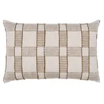 Schumacher Elko Plaid Pillow in Straw (SO8016117)