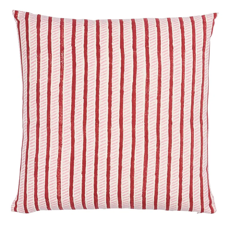 Schumacher Ellies + Garden Path Pillow in Iron & Rose
