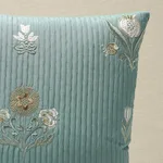 Elmslie Embroidery Pillow - Teal Schumacher Elmslie Embroidery Pillow in Teal