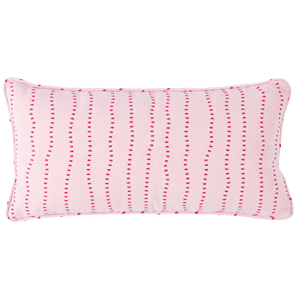 Schumacher Elodie Embroidery Pillow in Rose (SO8223218)