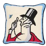 SO0002702 | Eustace Needlepoint Pillow - Blue Schumacher Eustace Needlepoint Pillow in Blue (SO0002702)