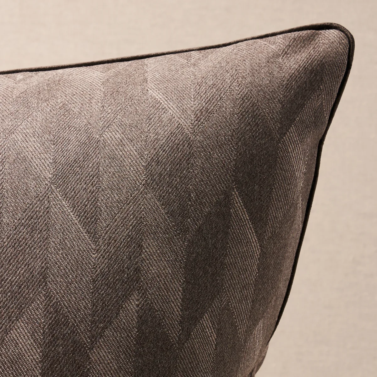 Schumacher Ezra Wool Pillow in Basalt