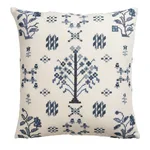 Fairview Cross Stitch Pillow - Indigo Schumacher Fairview Cross Stitch Pillow in Indigo