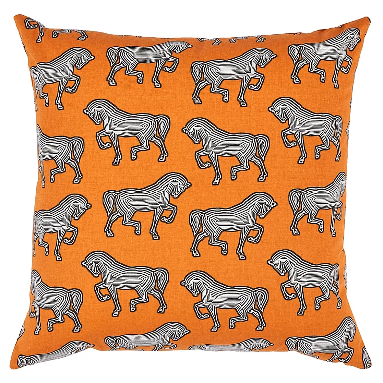 Schumacher Faubourg Pillow in Orange (SO17801006)