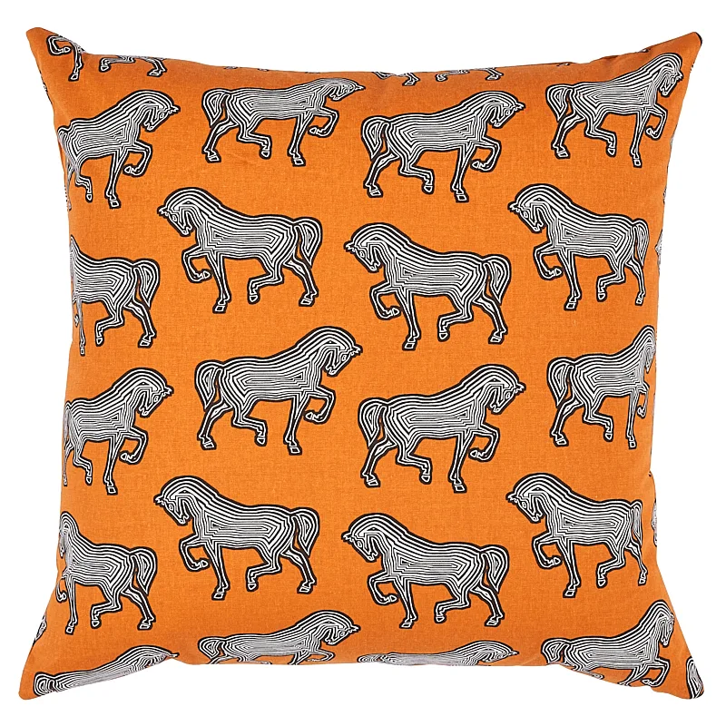 Schumacher Faubourg Pillow in Orange (SO17801006)