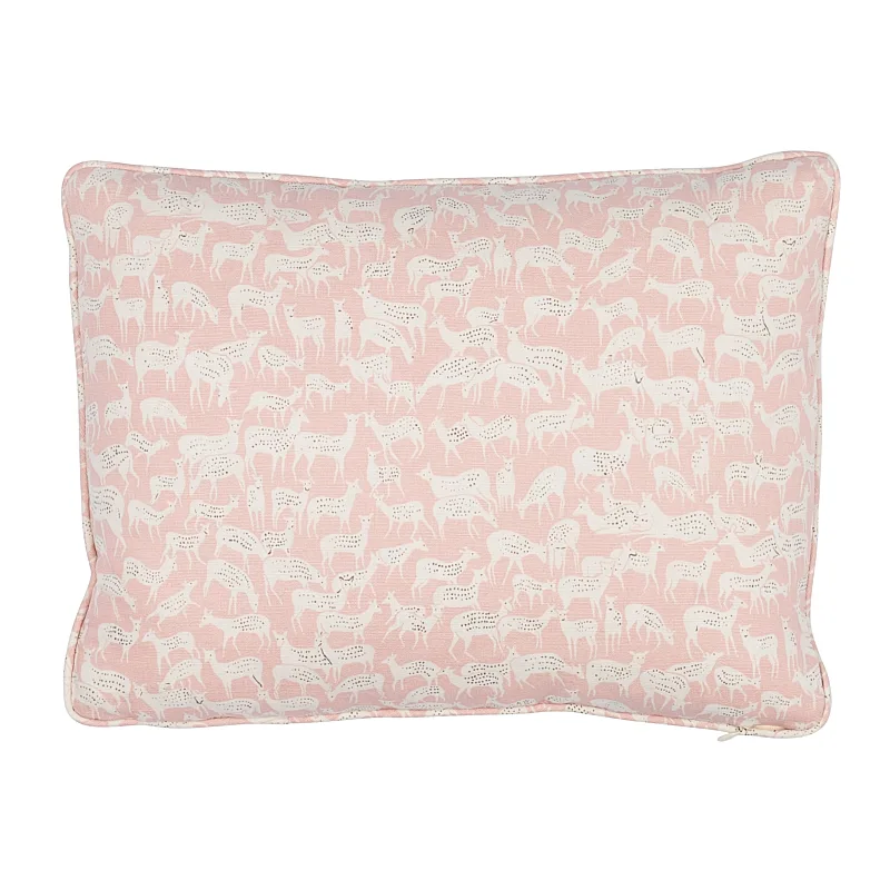Schumacher Fauna Pillow in Dusty Pink