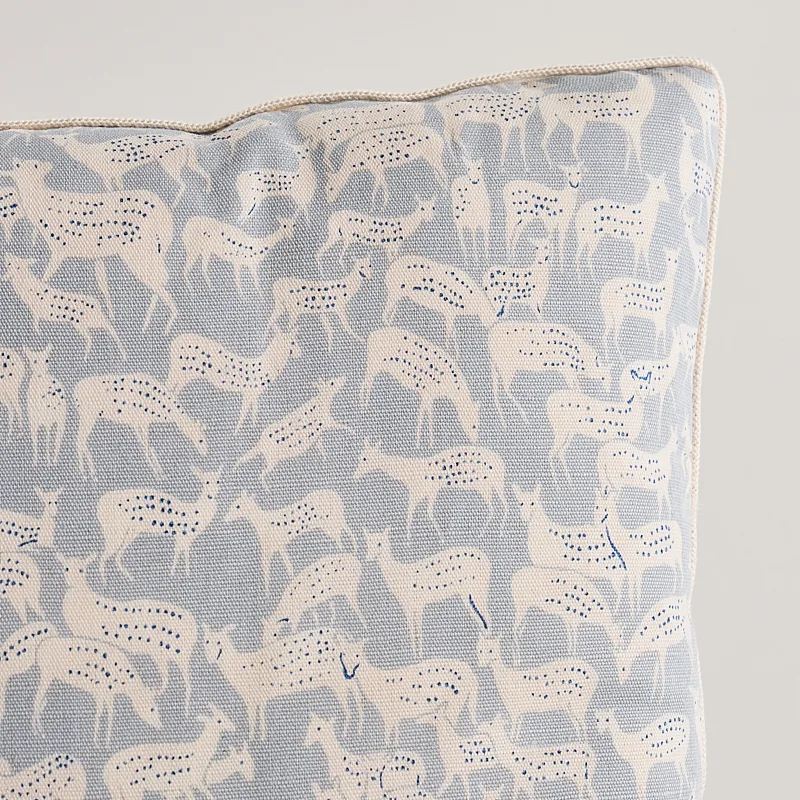 Schumacher Fauna Pillow in Slate Blue (SO17772403)
