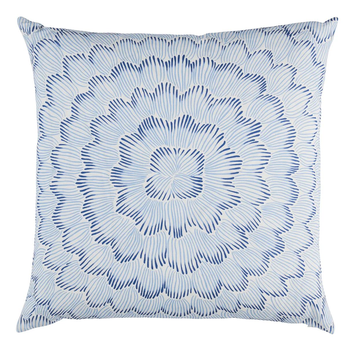 Schumacher Feather Bloom Pillow in Two Blues (SO18036007)