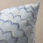 SO18036007 | Feather Bloom Pillow - Two Blues Schumacher Feather Bloom Pillow in Two Blues (SO18036007)