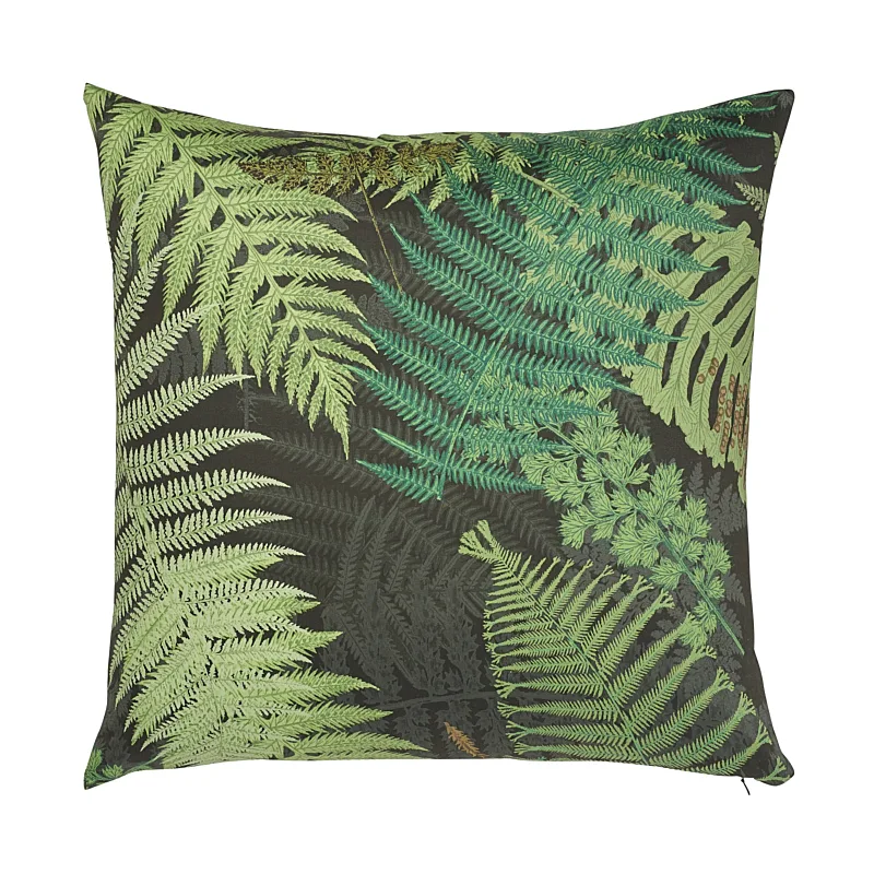 Schumacher Fernarium Pillow in Green & Black (SO17759105)