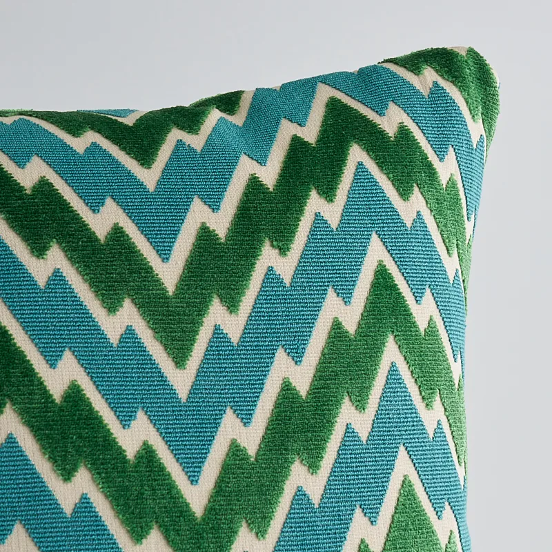Florentine Chevron Pillow - Emerald Schumacher Florentine Chevron Pillow in Emerald