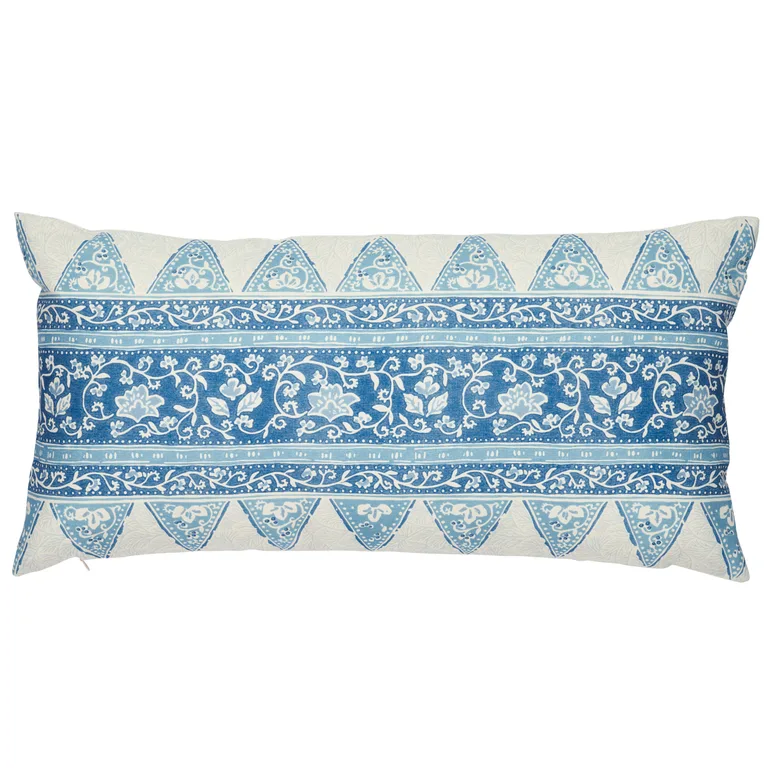 Schumacher Foxglove I/O Pillow in Indigo (SO18072124)