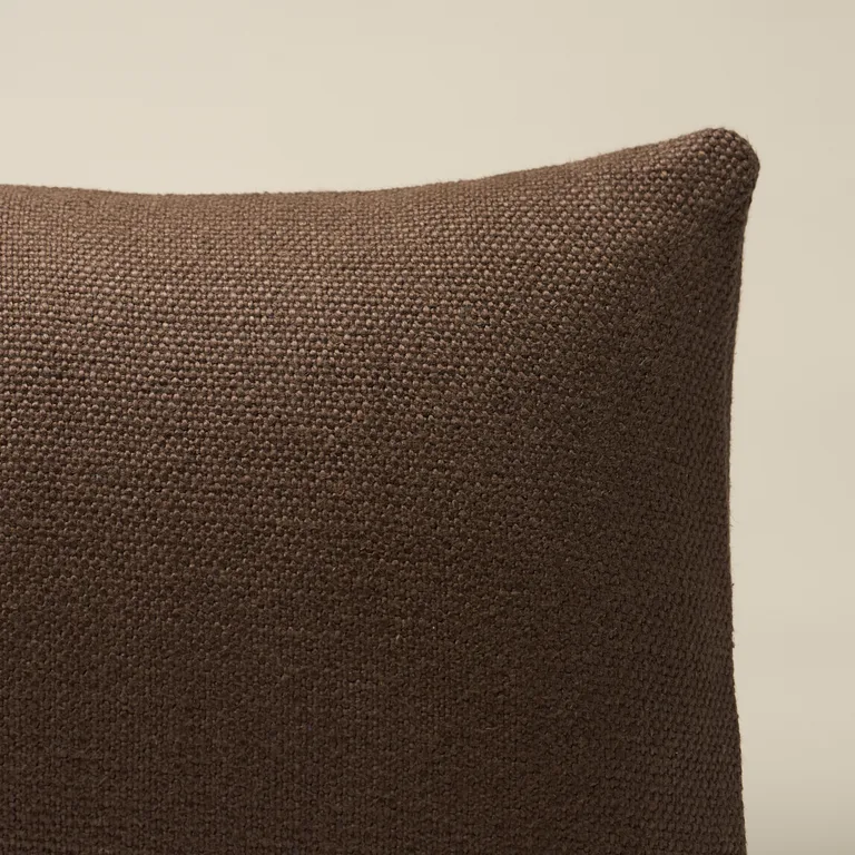 Schumacher Franc Linen Pillow in Chocolate