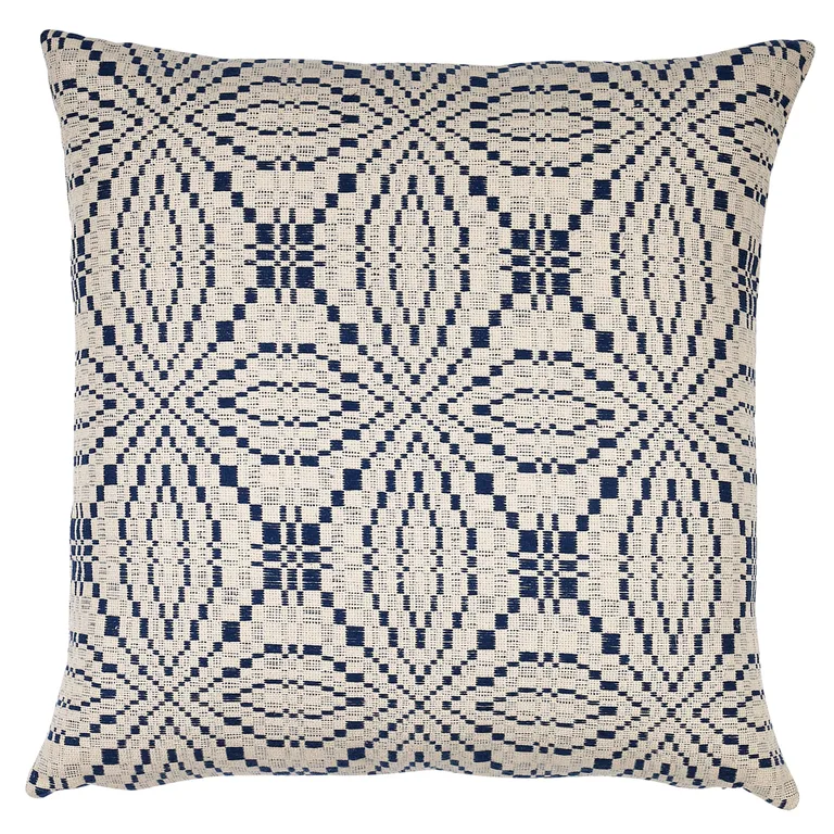Schumacher Francestown Coverlet Pillow in Navy (SO8291105)
