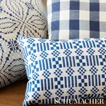SO8291105 | Francestown Coverlet Pillow - Navy Schumacher Francestown Coverlet Pillow in Navy (SO8291105)