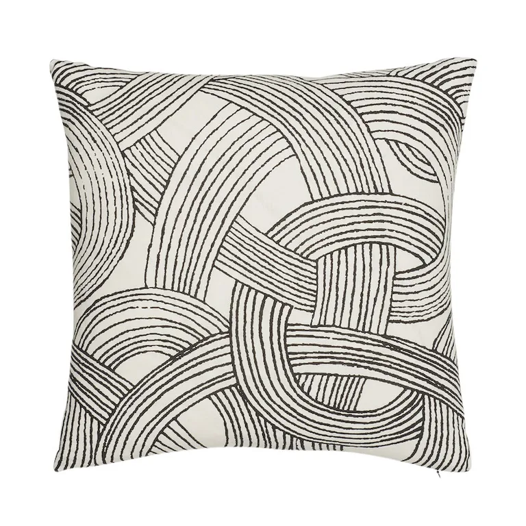 Schumacher Freeform Pillow in Black & White (SO17871106)