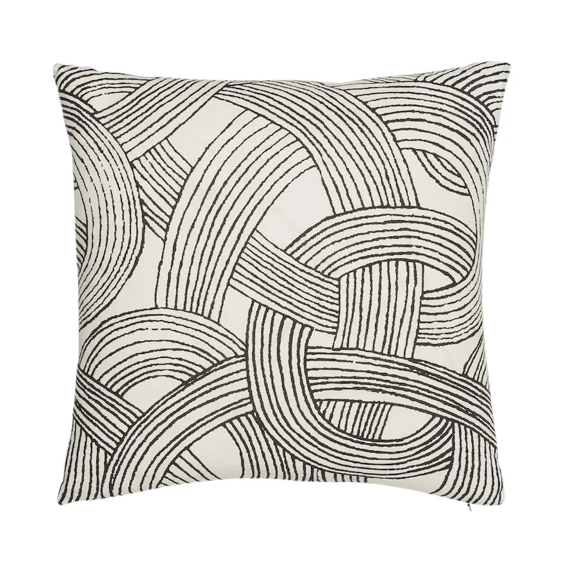 Schumacher Freeform Pillow in Black & White (SO17871106)