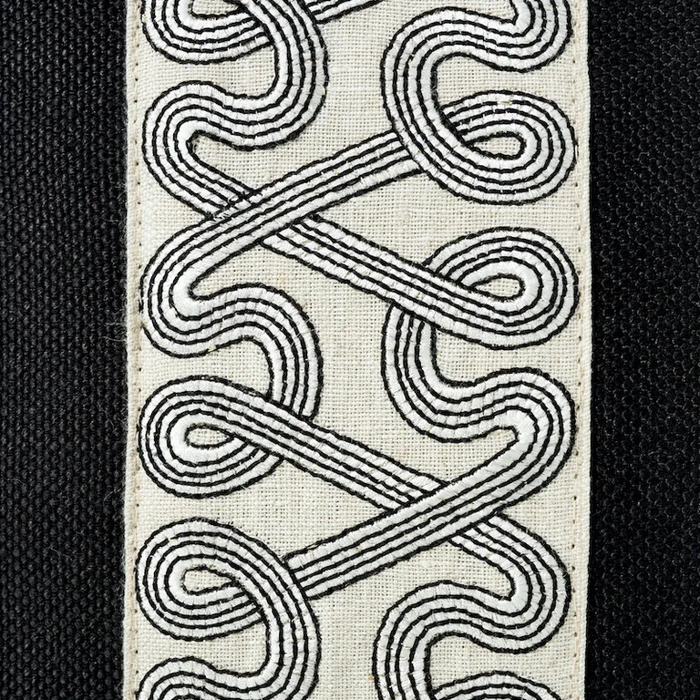 Schumacher Freeform Tape Pillow in Black (SO7673218)