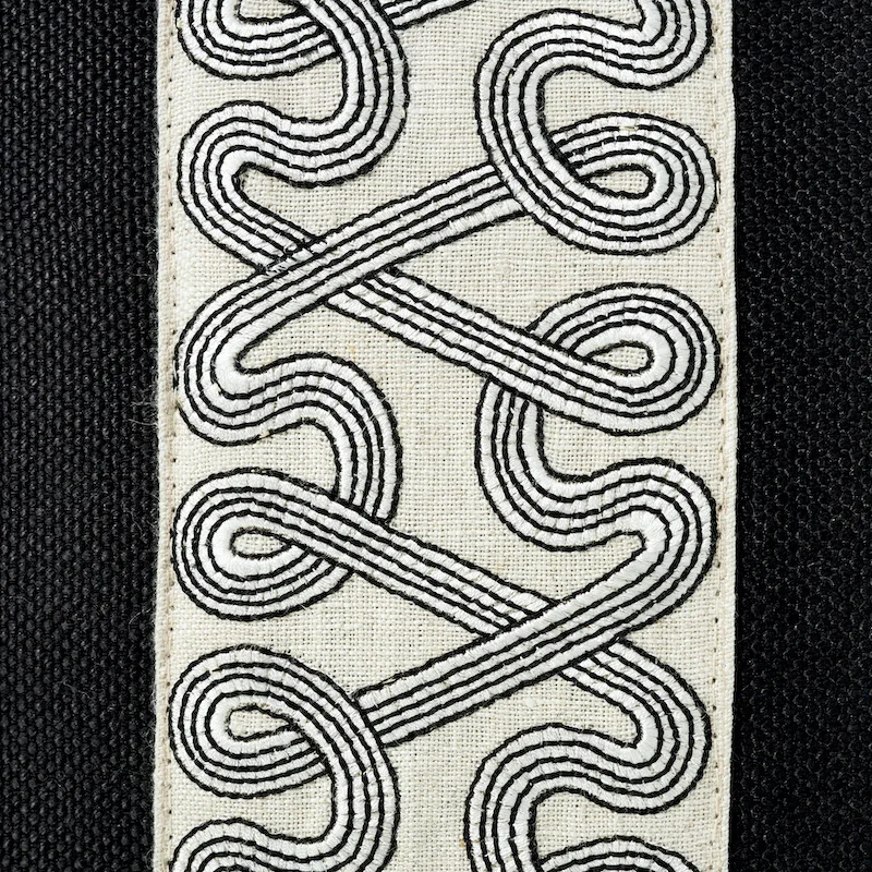 Schumacher Freeform Tape Pillow in Black (SO7673218)