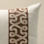 SO7673618 | Freeform Tape Pillow - Chocolate Schumacher Freeform Tape Pillow in Chocolate (SO7673618)