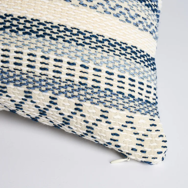 Schumacher Fremont I/O Pillow in Blue